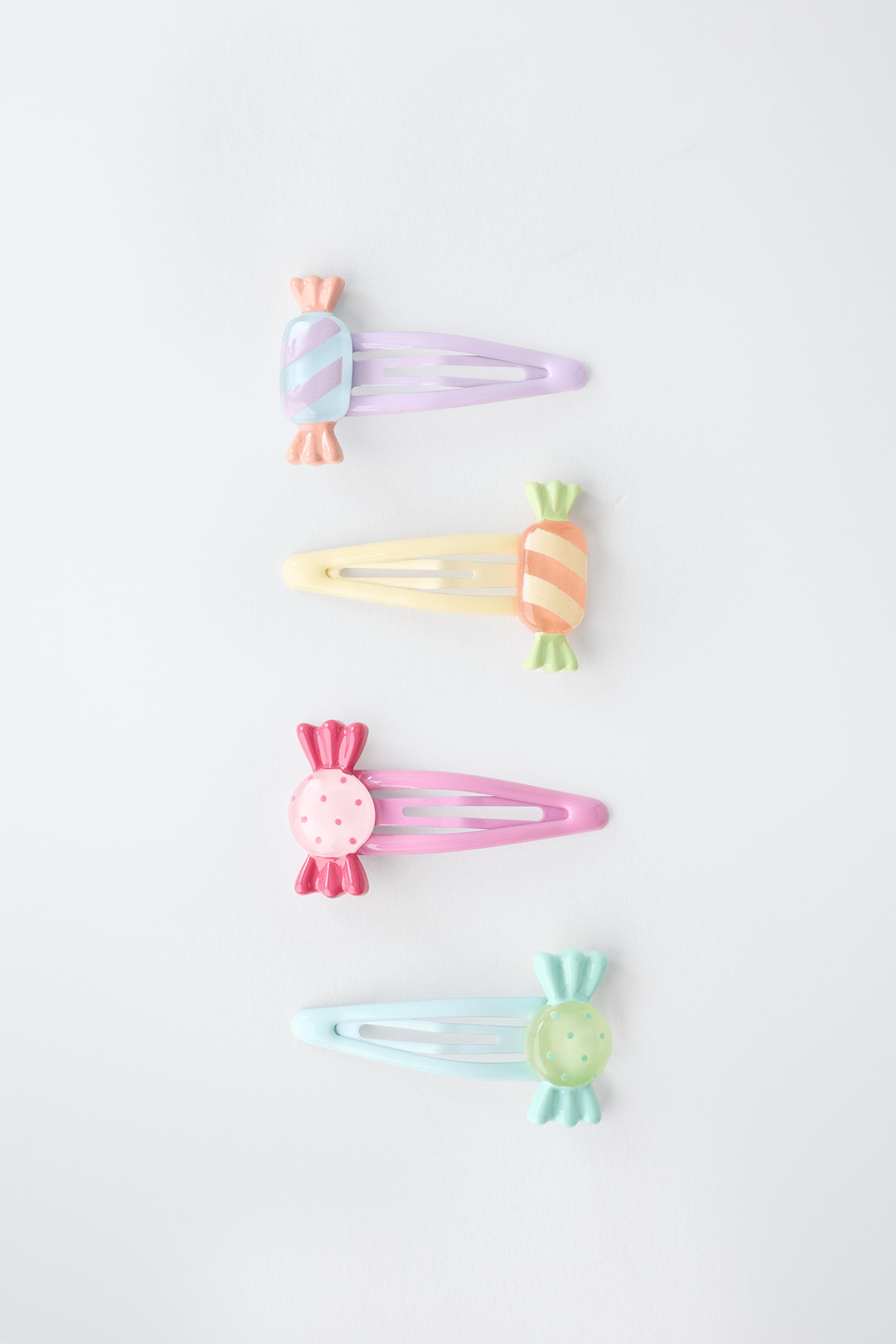 Детские аксессуары Zara PACK OF FOUR CANDY HAIR CLIPS — фото 4