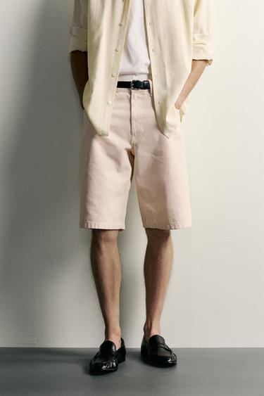 برمودا دنيم RELAXED FIT - وردي by Zara