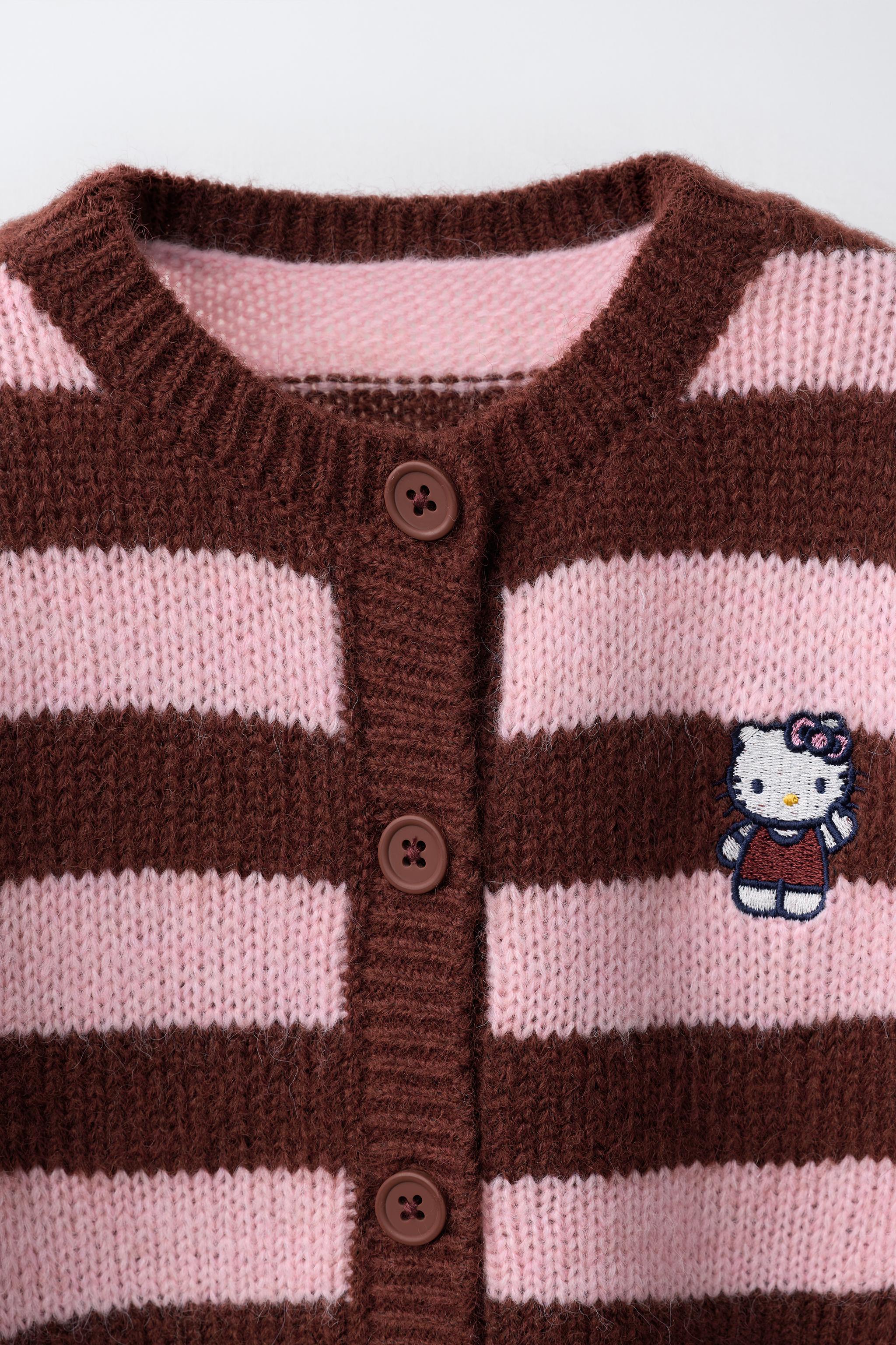 HELLO KITTY © SANRIO STRIPED CARDIGAN