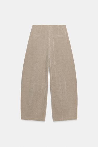 BALLOON CORDUROY TROUSERS - Beige by Zara - Image 5