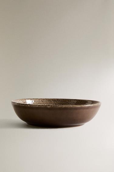 SOUP PLATE WITH RAISED DESIGN - Grey by Zara - Image 0
