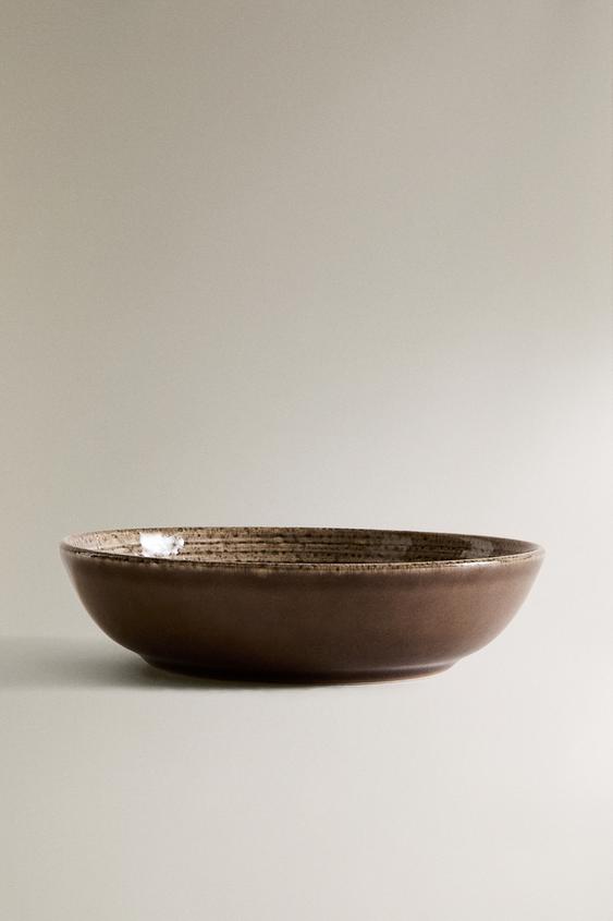 PLATO HONDO RELIEVE - Gris de Zara - Imagen 0