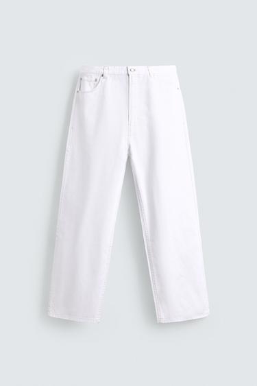 BAGGY FIT JEANS - White by Zara