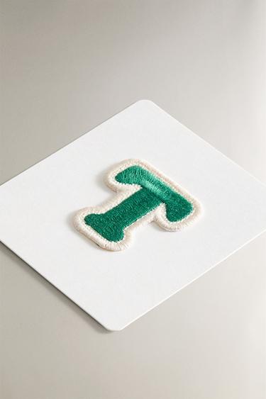 THERMO-ADHESIVE LETTER T PATCH - Blue by Zara - Image 1