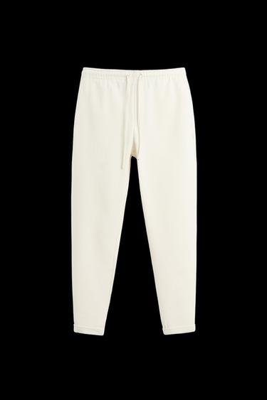 EASY CARE JOGGER WAIST TROUSERS - Mid-ecru by Zara - Image 0