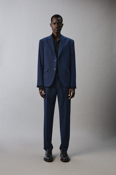 PANTALÓN TRAJE CONFORT - Azul tinta de Zara