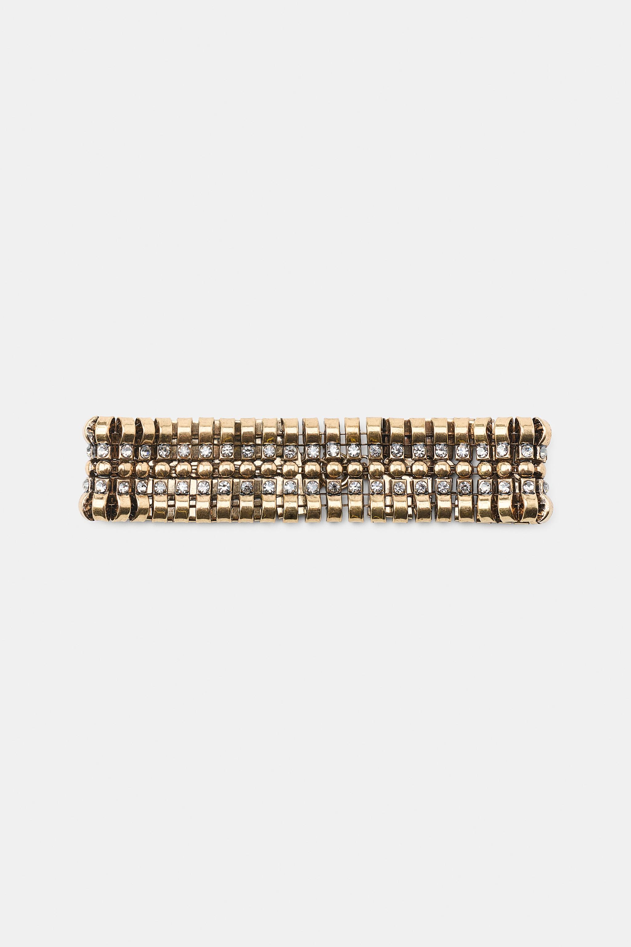 Женские аксессуары Zara METALLIC JEWELED CHOKER — фото 5