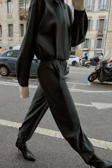 ENSEMBLE BOMBER ET PANTALON À RAYURES TENNIS - Griotte de Zara - Image 3