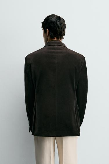 VESTE REGULAR FIT EN VELOURS - Marron de Zara - Image 2