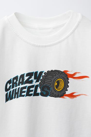 CAR PRINT T-SHIRT - Oyster-white by Zara - Image 2