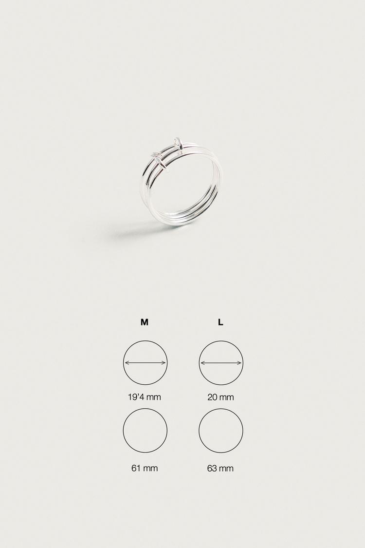 Anillo de metal con efecto multicapa 6