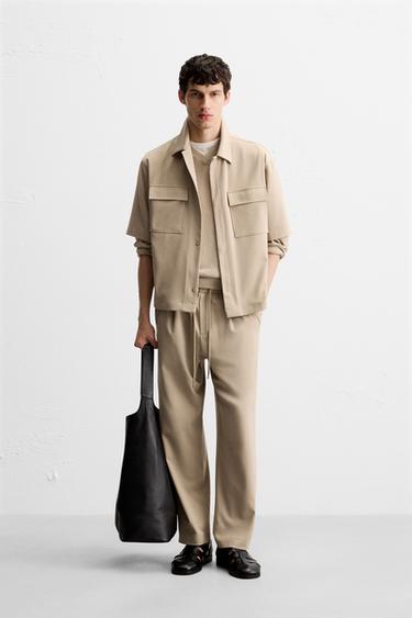 PANTALÓN CINTURA JOGGER RELAX FIT - Beige de Zara