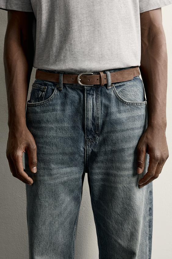 LEATHER BELT - Brown by Zara - Image 0