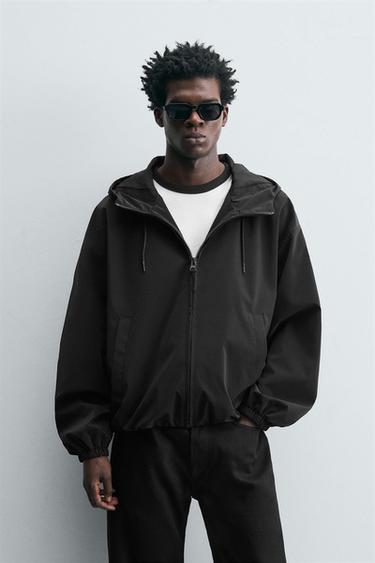 TECHNICAL HOODIE JACKET - Black by Zara