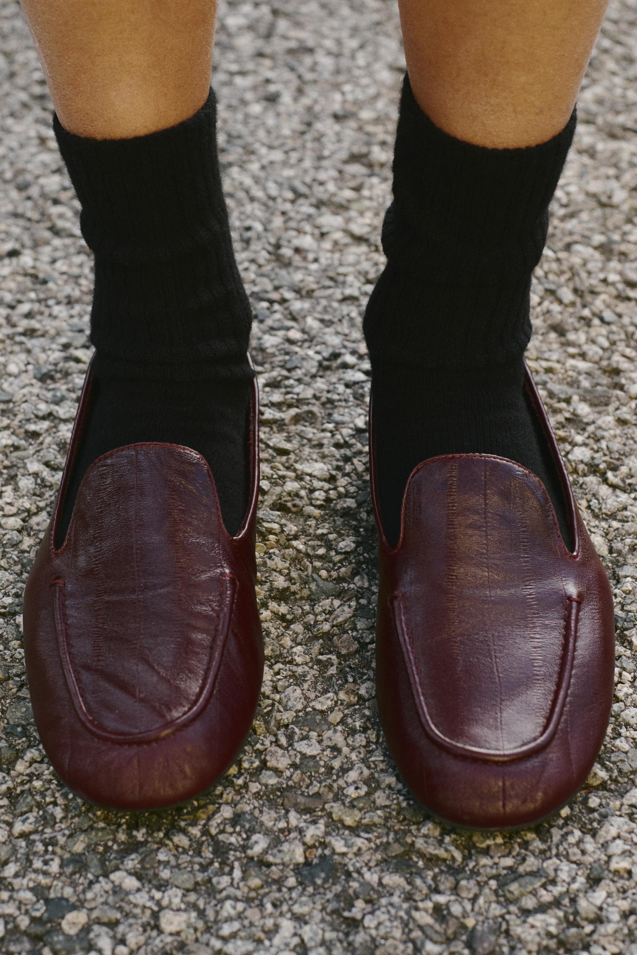 Ribbed Wool Blend Socks by Zara