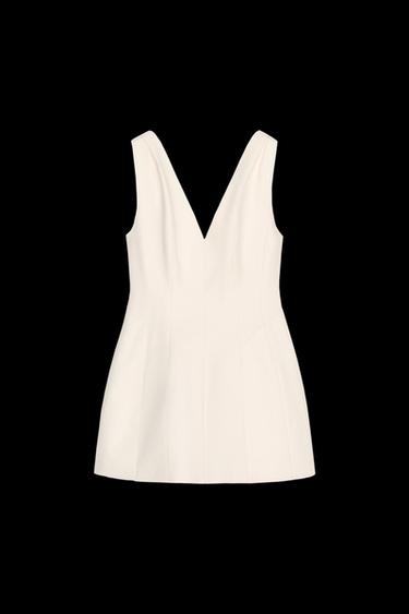 KURZES KLEID MIT WEITEM SCHNITT, ZW COLLECTION - Hellbeige von Zara