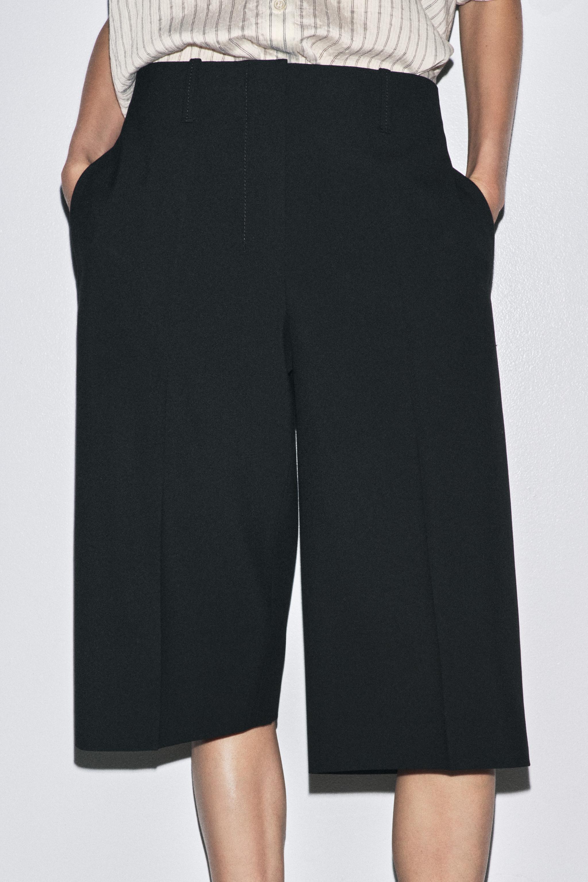 ZW COLLECTION ロングバミューダパンツ - ブラック | ZARA Japan