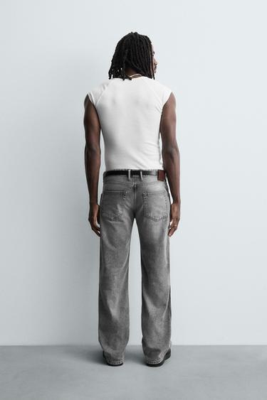LOW-RISE FLARE FIT JEANS - Grey by Zara - Image 2