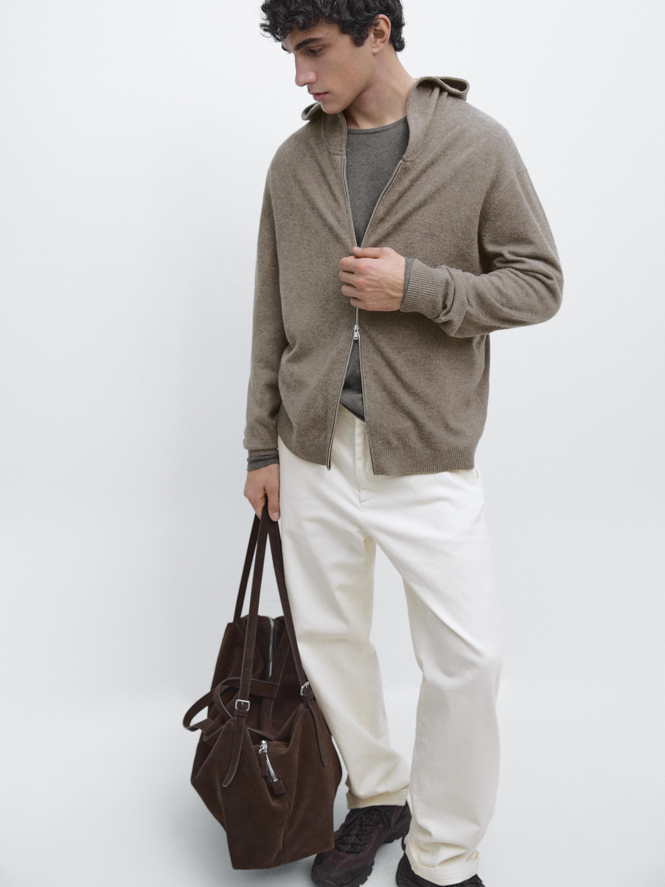 Cardigan laine à capuche