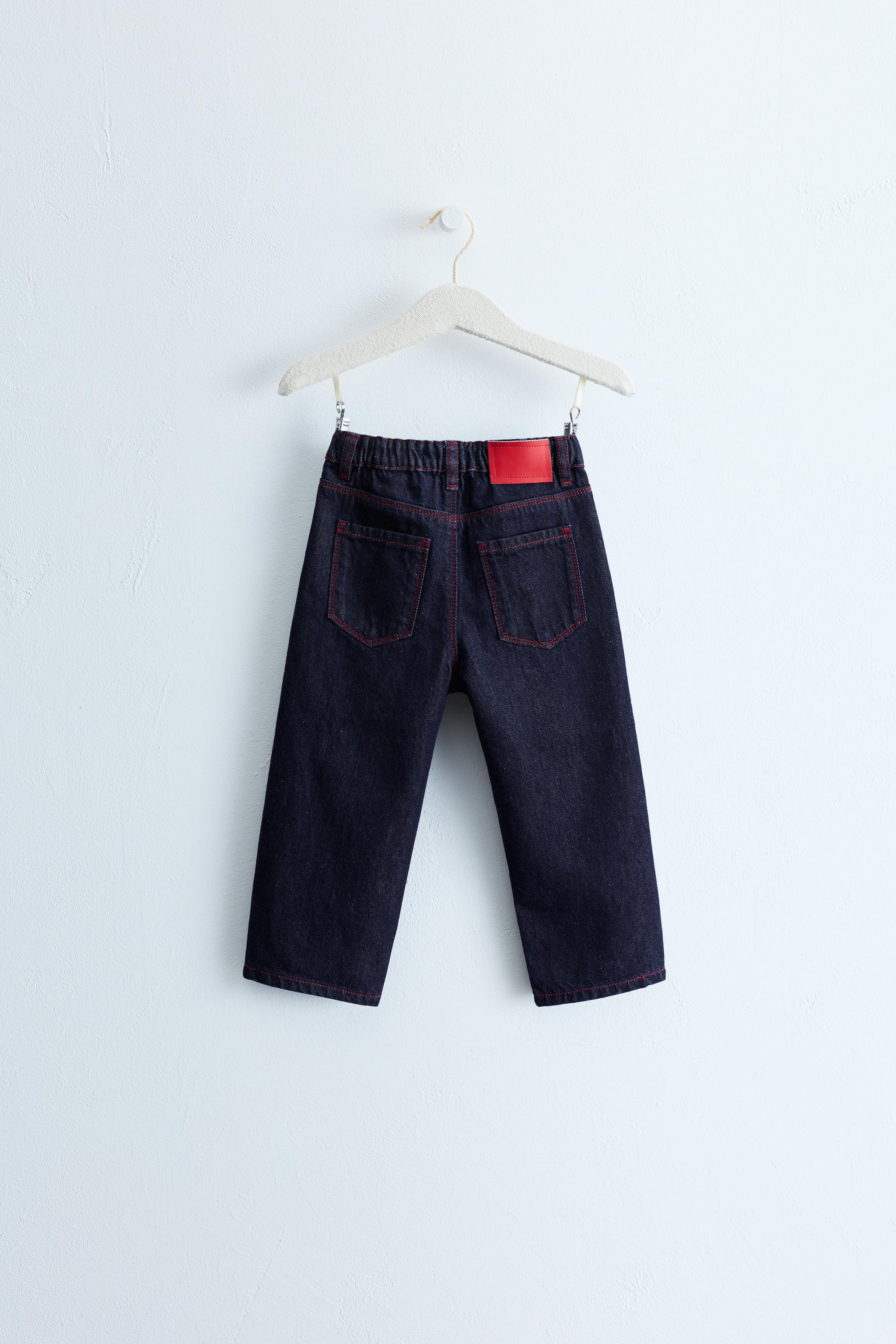 Детские джинсы Zara TIMELESS - CONTRAST TOPSTITCH STRAIGHT JEANS — фото 2