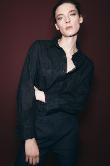 ZW COLLECTION DENIM SHIRT - Blue by Zara