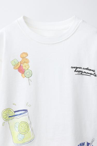 T-SHIRT IMPRIMÉ LIMONADE - Blanc de Zara - Image 2