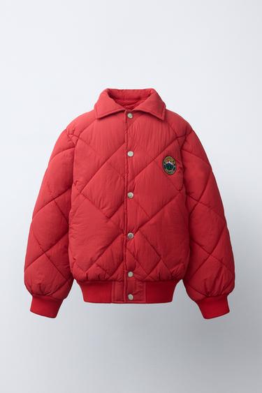BLOUSON BOMBER MATELASSÉ À PIÈCE - Rouge de Zara - Image 0