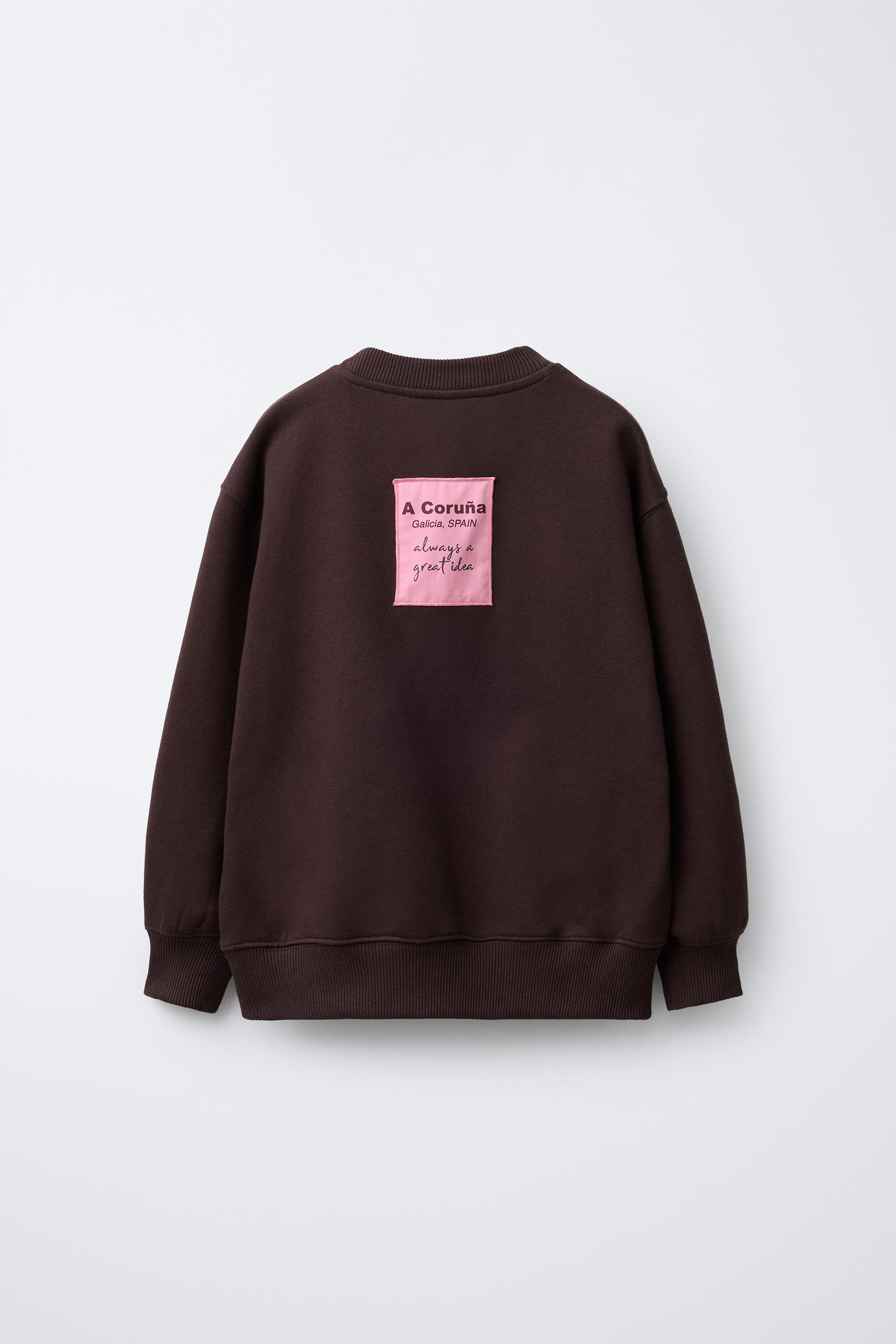 SUDADERA ESTAMPADO A CORUÑA Marrón ZARA España