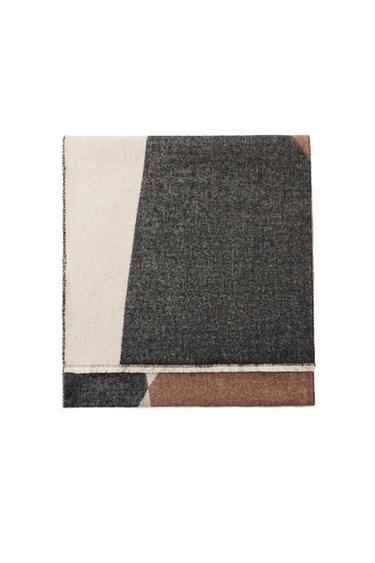 Zara JACQUARD SCARF - taupe brown