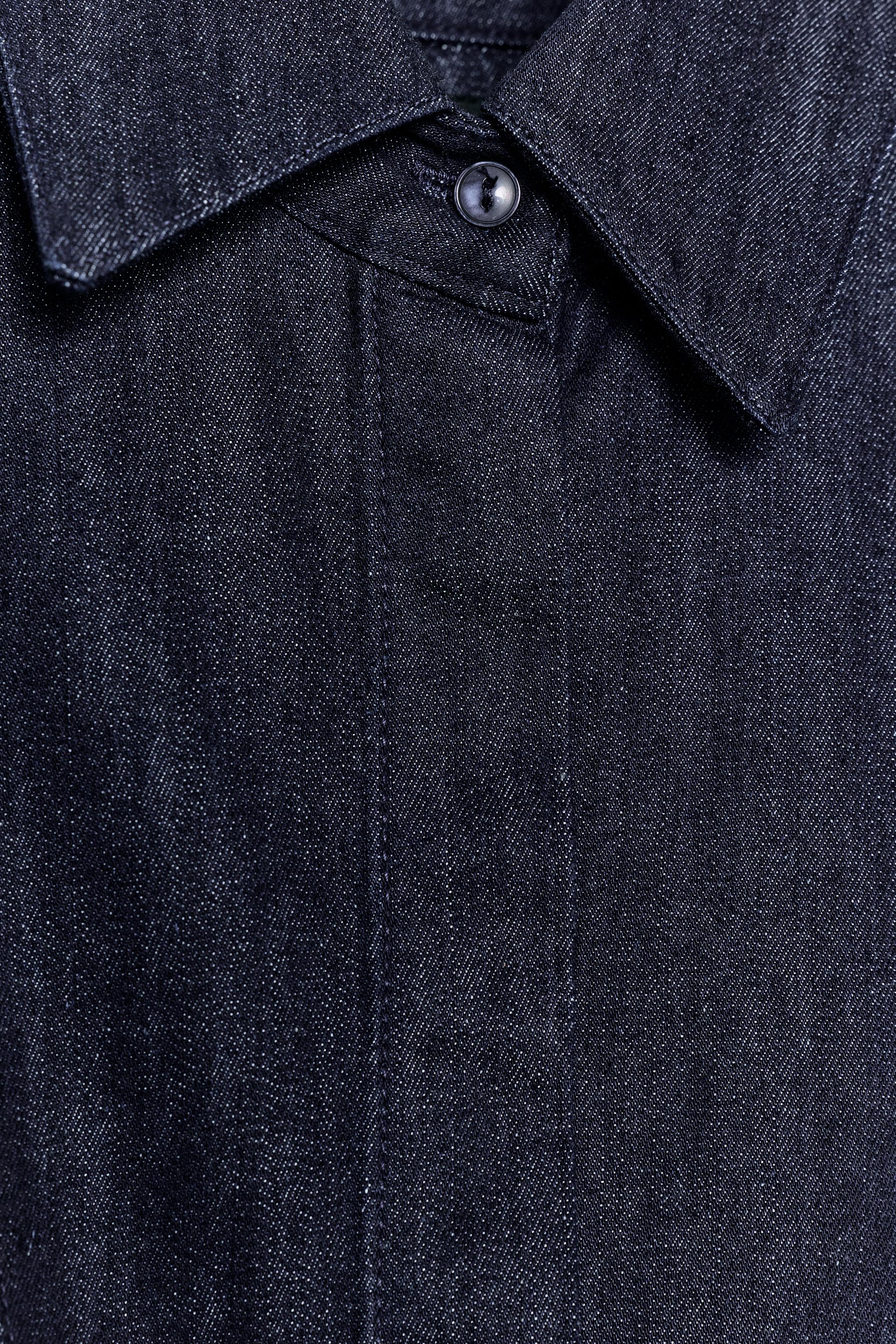 ZW COLLECTION PEPLUM DENIM GÖMLEK - Görsel 8