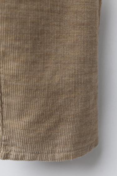 PANTALON EN VELOURS CÔTELÉ FIN DOUBLÉ - Beige de Zara - Image 3