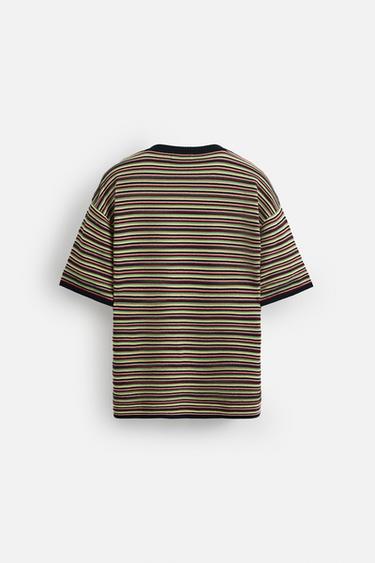 STRIPED KNIT T-SHIRT - Multicoloured by Zara - Image 9