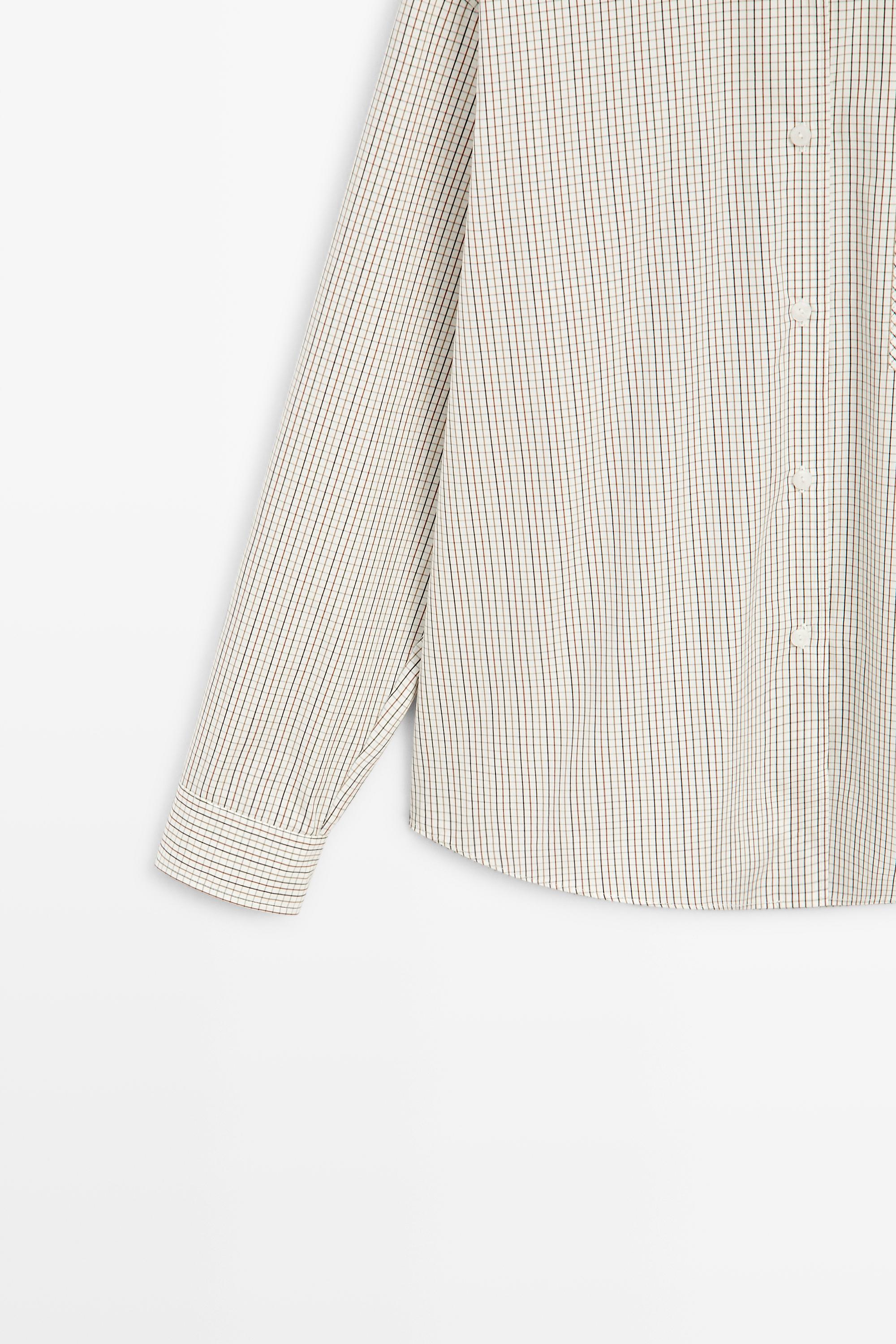 Chemise à carreaux 100 % coton