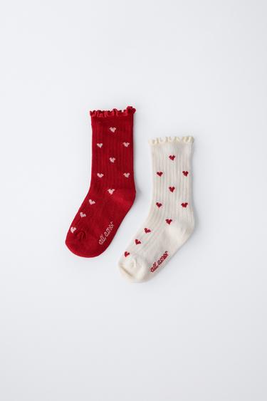 2-PACK OF HEART SOCKS - Ecru by Zara - Image 3