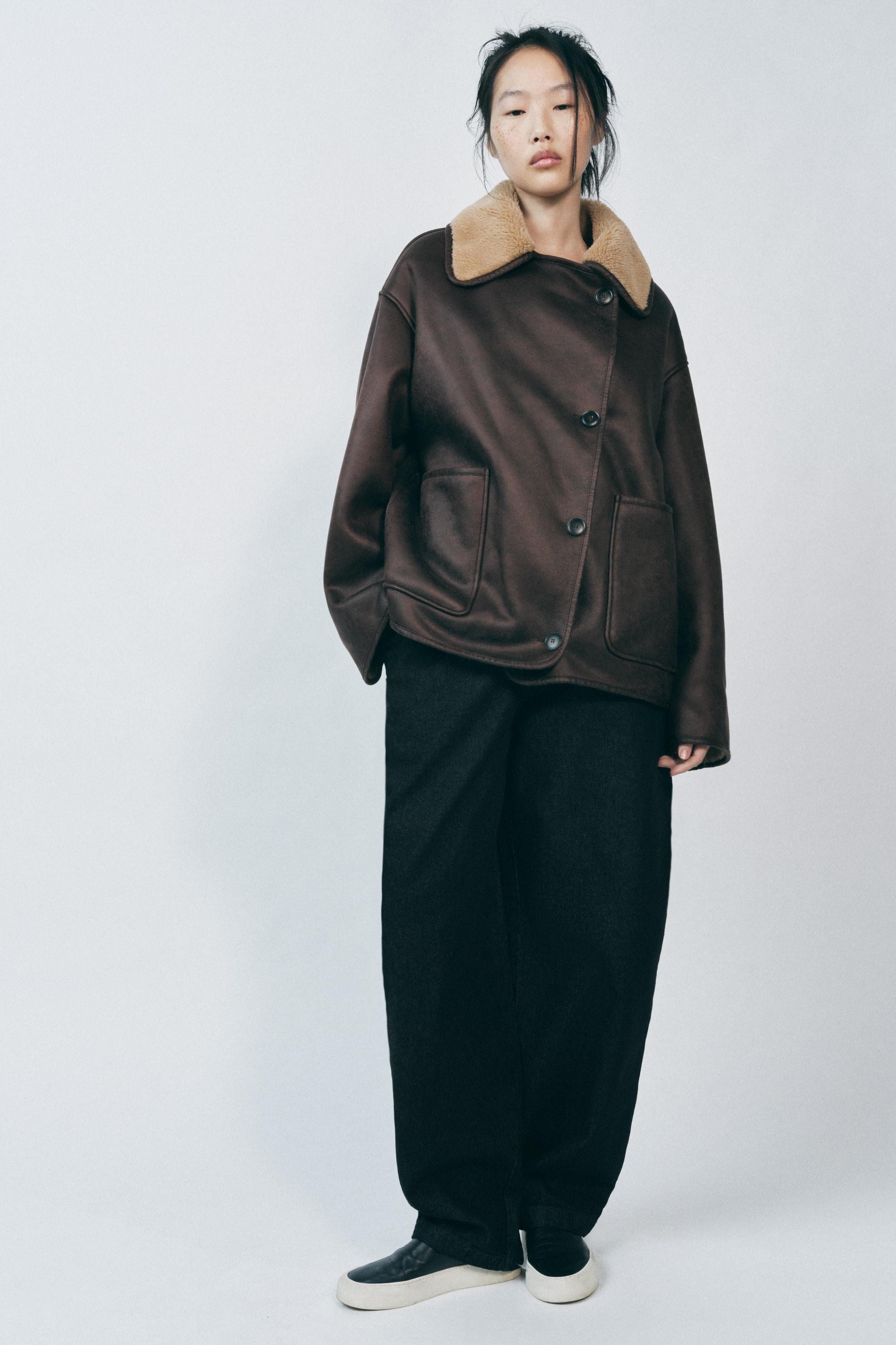 JAQUETA DUPLA FACE ZW COLLECTION - Borgonha | ZARA Brasil