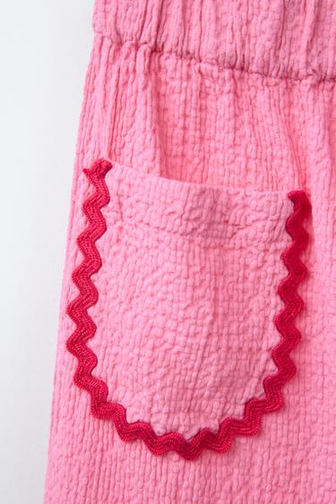 WAVY TEXTURED TROUSERS - Mid-pink by Zara - Image 2