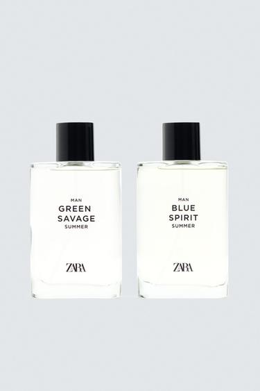 BLUE SPIRIT SUMMER + GREEN SAVAGE SUMMER EDT 2 X 90 ML / 3.04 oz - TINTED LEATHER by Zara