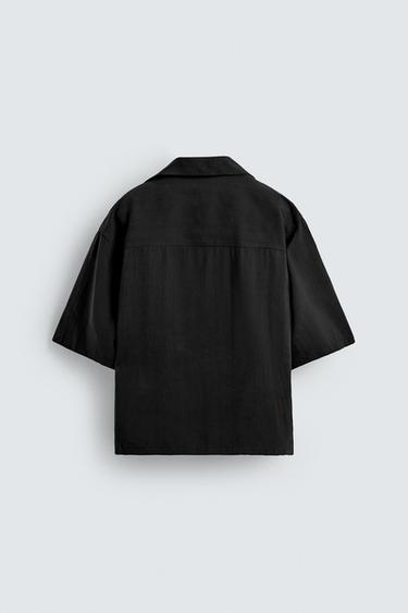 RELAXED FIT FLOWING SHIRT - Black by Zara - Image 7