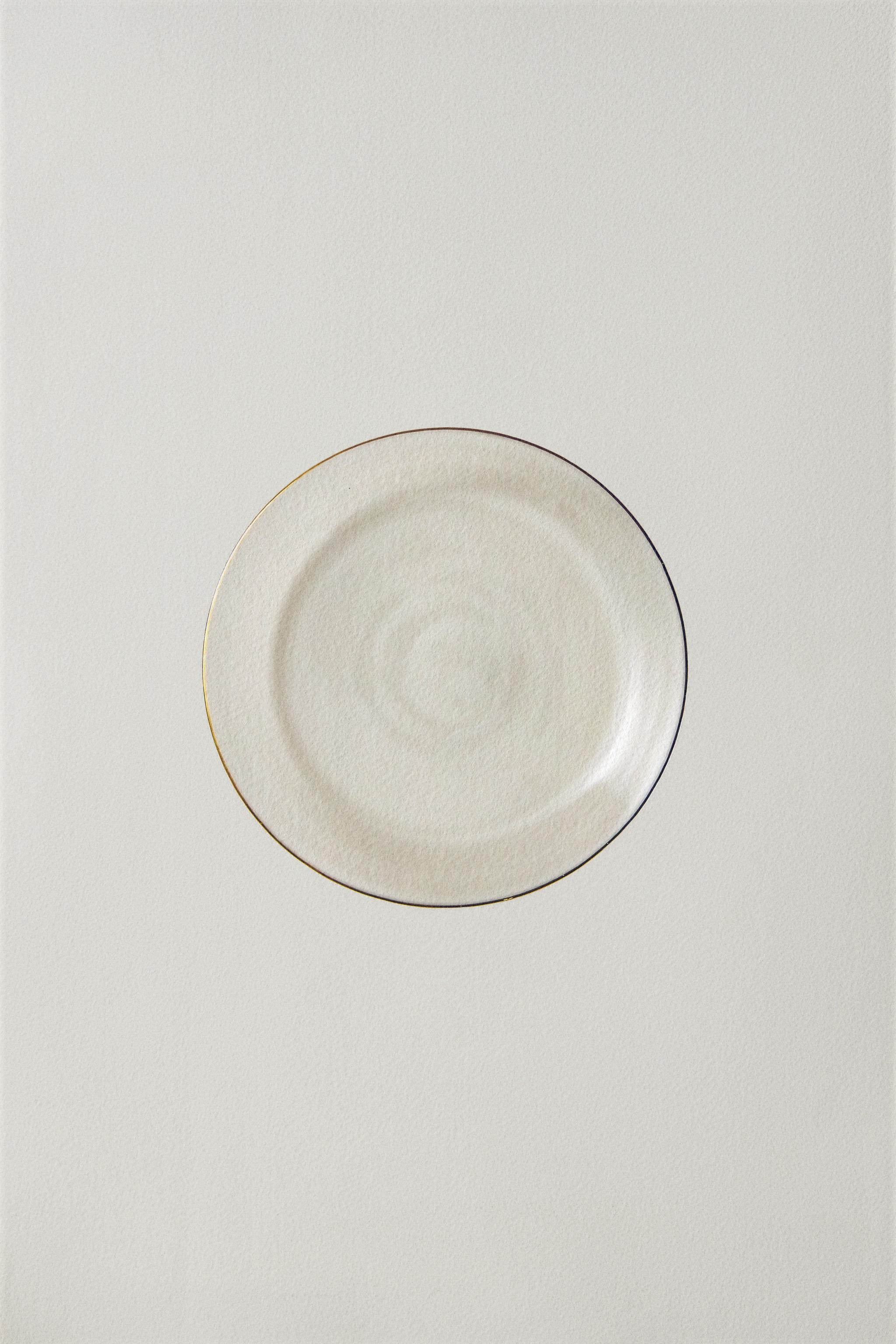 BOROSILICATE GLASS SIDE PLATE WITH RIM