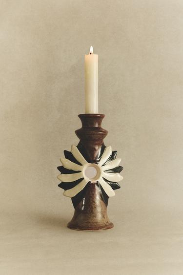 FLOWER TEALIGHT HOLDER - Brown by Zara