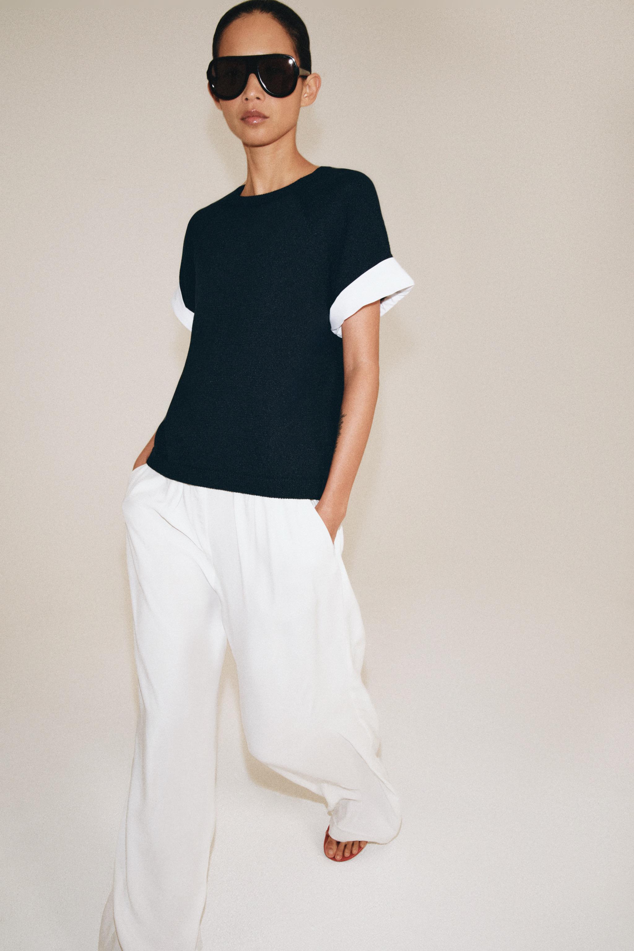 CONTRAST CUFF KNIT JUMPER