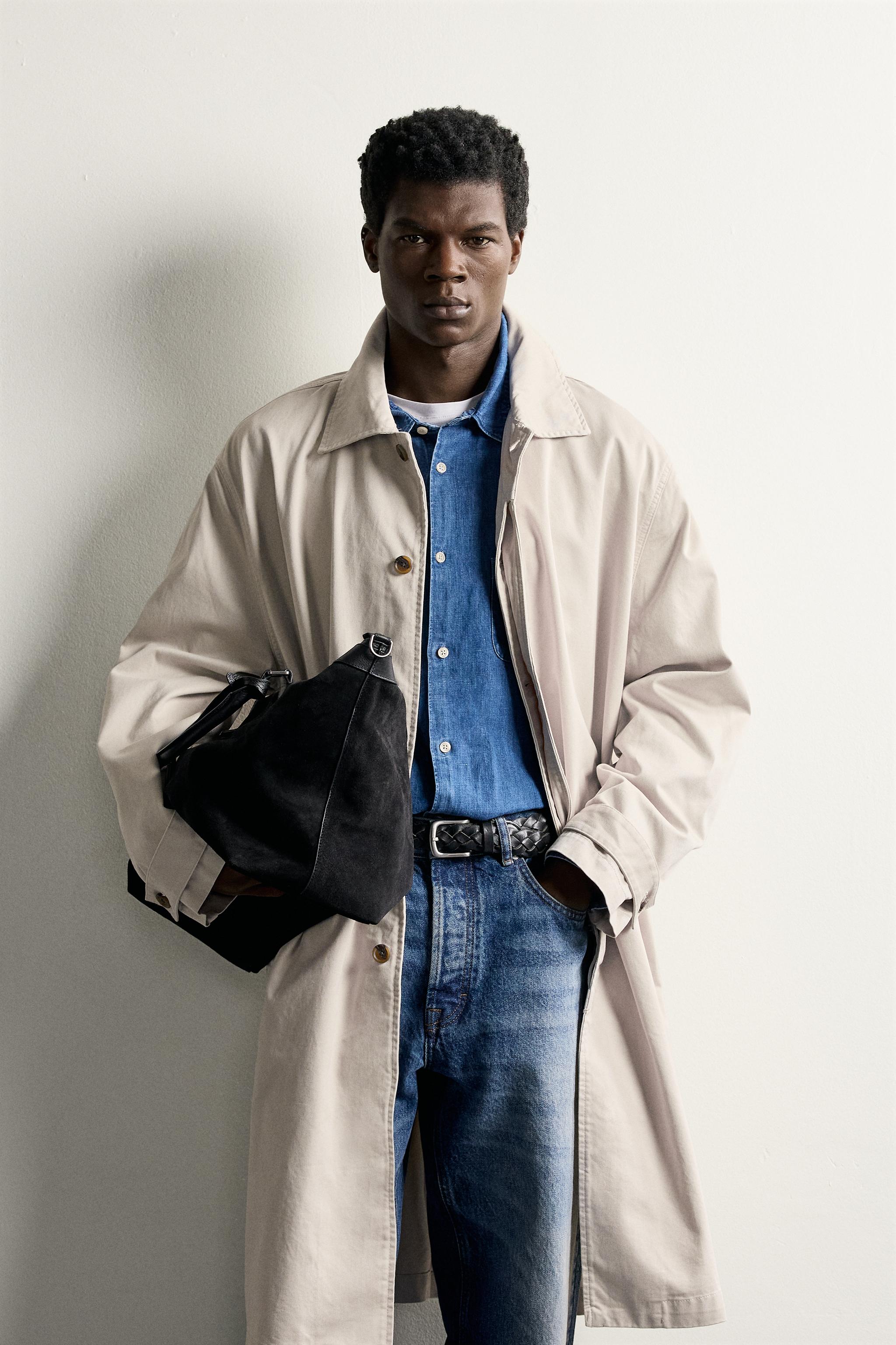 Мужские куртки Zara COTTON REGULAR FIT TRENCH COAT — фото 2