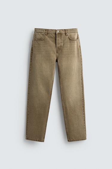RELAXED FIT JEANS - camel by Zara - Image 6