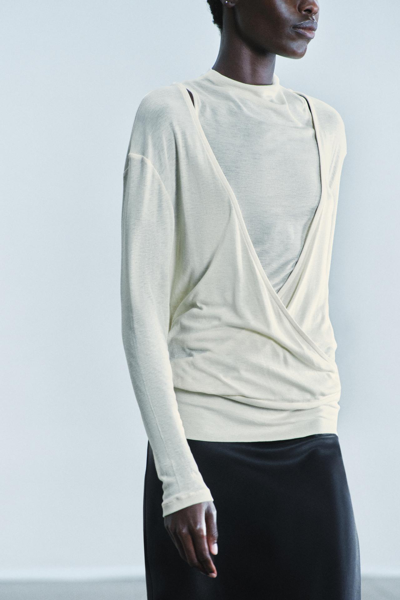 DOUBLE TOP — Ecru