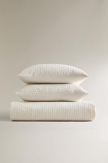 HOUSSE DE COUETTE GAUFRÉE - Blanc cassé de Zara - Image 4