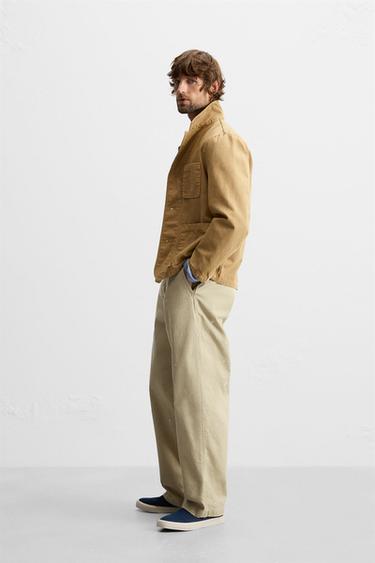 BLAZER DÉLAVÉ RELAXED FIT - Tabac de Zara - Image 3