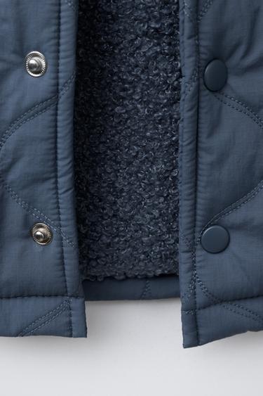 WATER-REPELLENT QUILTED JACKET - Blue by Zara - Image 3