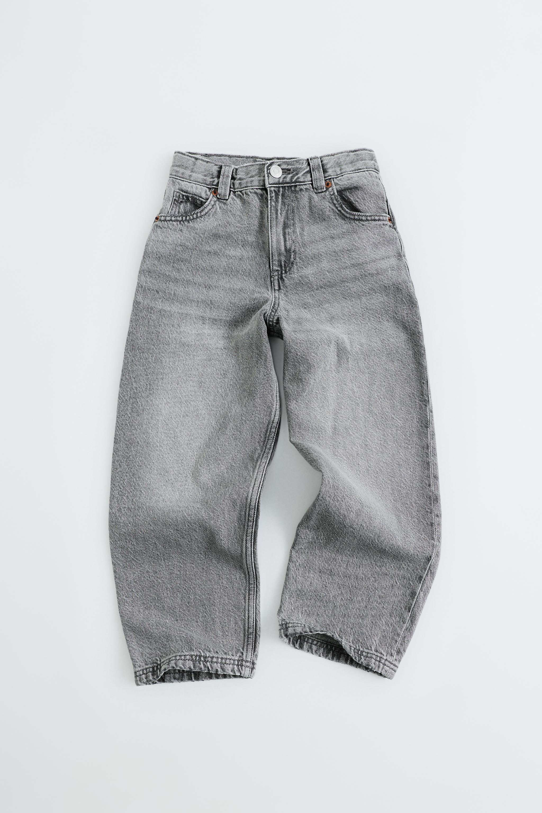 RELAXED BAGGY DENIM — Gray