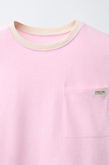 6-14 ANS/ PYJAMA UNI POCHE - Rose de Zara