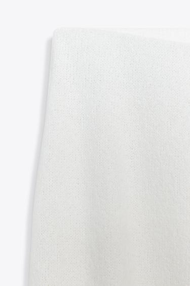 CUT-OUT KNIT MIDI SKIRT - Mid-ecru by Zara - Image 7
